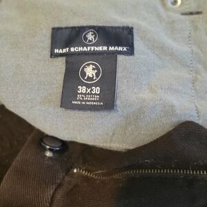 Hart Schaffner Marx Men's Pants Size 38x30 Chocolate Briwn
